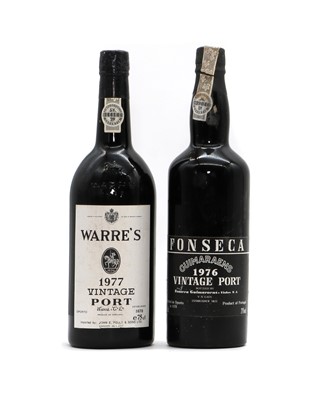 Lot 278 - Fonseca, Guimaraens, Vintage Port, 1976 (1) and Warres, Vintage Port, 1977 (1)