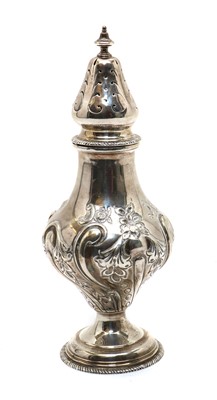 Lot 46 - An Edwardian silver sugar caster