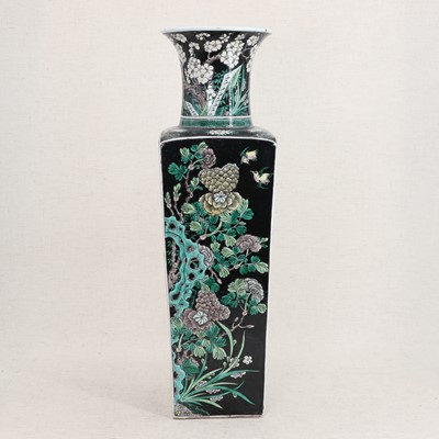 Lot 45 - A Chinese famille noire vase