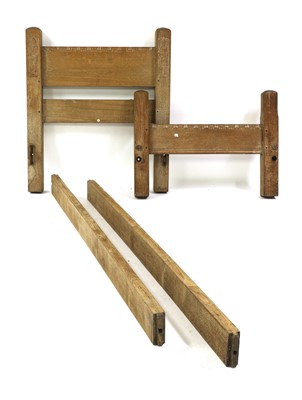 Lot 48 - A Heal's oak single bed frame