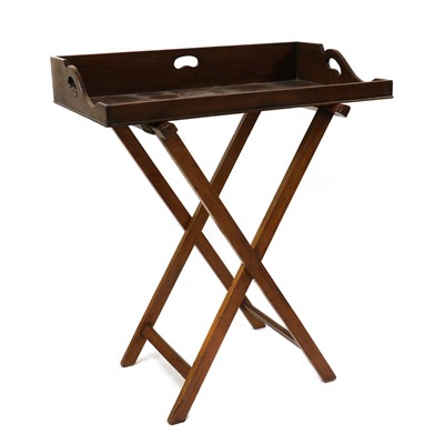 Lot 200 - A mahogany butler's tray on stand