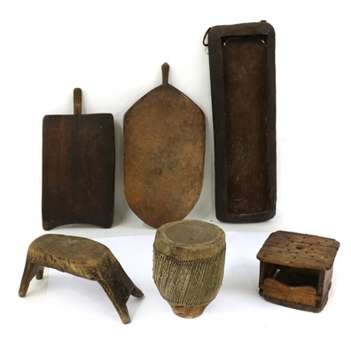 Lot 180 - An African tribal woven hide drum