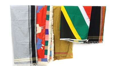 Lot 179 - A naive quilted fabric panel as a flag