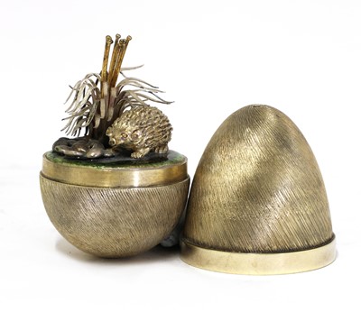 Lot 180 - A silver-gilt and enamel 'Surprise' egg