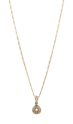 Lot 102 - A gold diamond pendant