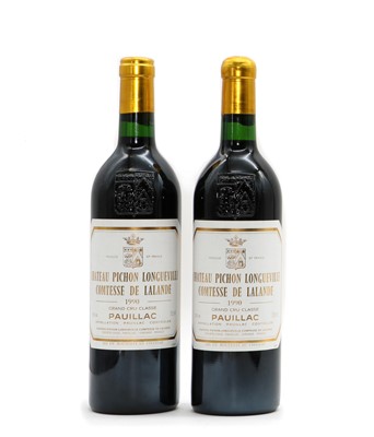 Lot 175 - Chateau Pichon-Longueville, Comtesse de Lalande, Pauillac, 1990 (2)