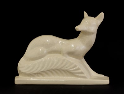 Lot 109 - An Art Deco crackle-glazed porcelain figurine
