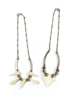 Lot 459 - Two Art Deco necklaces, attributed to Jakob Bengel