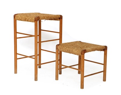 Lot 198 - A set of two Neoponti ash stools