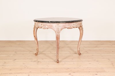 Lot 314 - A Louis XVI-style limed walnut centre table