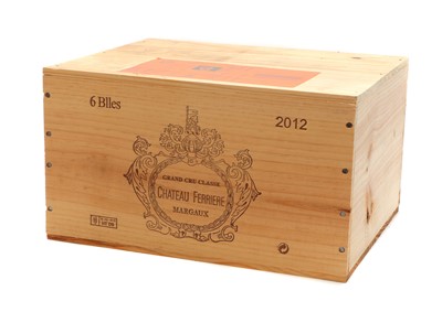 Lot 121 - Chateau Ferriere, Margaux, 2012 (6, OWC)