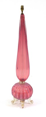 Lot 248 - A Murano 'Cordonato d’Oro' lamp base