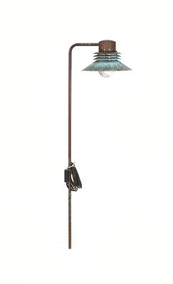 Lot 234 - A Danish copper outdoor light