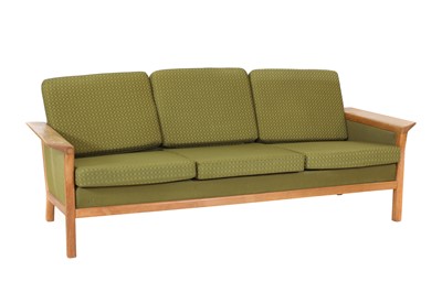 Lot 365 - A Danish oak three-seater settee