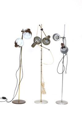 Lot 361 - Three Danish two-light standard lamps