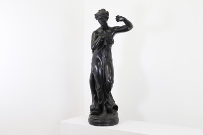 Lot 79 - A Regency bronzed plaster figural lamp support by Humphrey Hopper