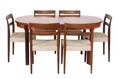 Lot 356 - A Swedish Troeds rosewood dining suite