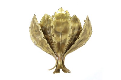 Lot 393 - A Swedish brutalist brass wall light