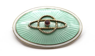 Lot 30 - A Jugendstil silver enamel brooch, by Heinrich Levinger/Levinger & Bissinger