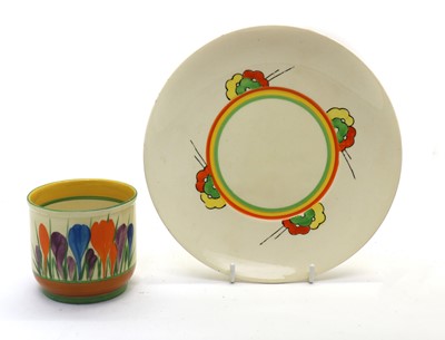 Lot 65A - A Clarice Cliff 'Crocus' pattern planter