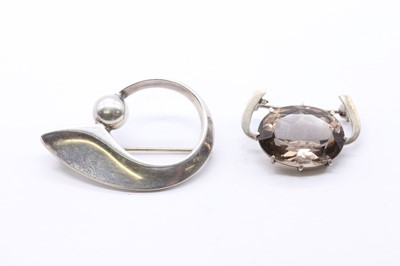 Lot 34 - A Danish silver brooch, by Hans Hansen