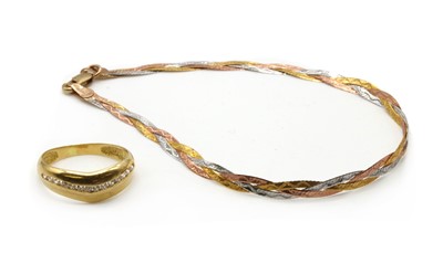 Lot 409 - A gold cubic zirconia ring
