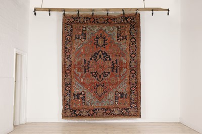 Lot 158 - A Persian Heriz wool rug