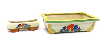 Lot 65 - A Clarice Cliff 'Autumn Crocus' trough planter