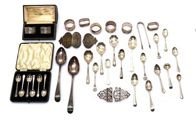 Lot 37 - A collection of silver flatware