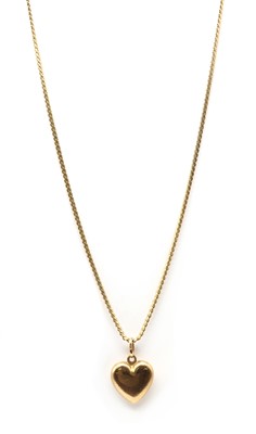 Lot 342 - A gold heart shaped pendant