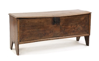 Lot 290A - An oak and elm six plank coffer