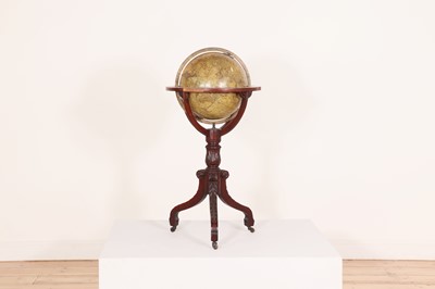 Lot 423 - A Victorian twelve-inch terrestrial library globe on stand