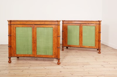 Lot 109 - A pair of George III-style side cabinets