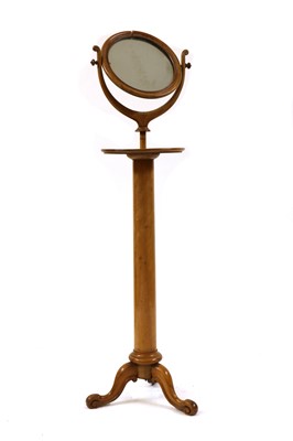 Lot 457 - A Victorian birch shaving stand
