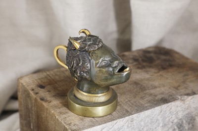 Lot 4 - A grand tour gilt-bronze oil lamp