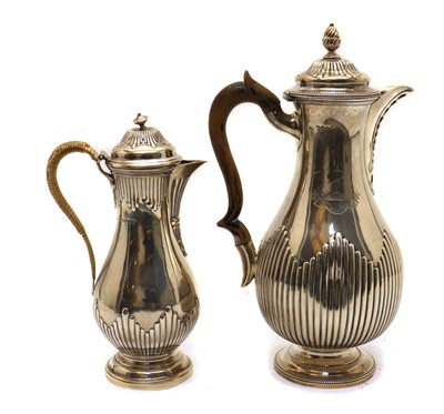 Lot 17 - A Victorian silver hot water pot