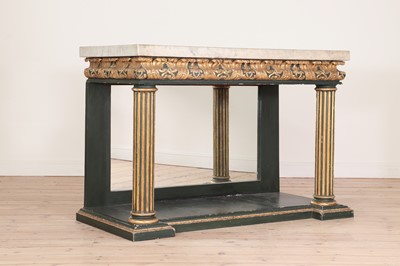 Lot 203 - A painted and parcel-gilt pier table