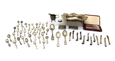 Lot 55 - A quantity of silver and silver plated items