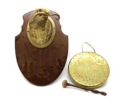 Lot 206 - A Victorian cast brass dinner gong