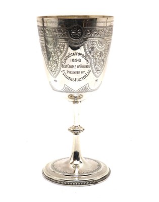 Lot 57 - A Victorian silver hunting trophy cup