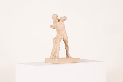 Lot 365 - A cast plaster figure after the Borghese Gladiator