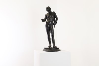 Lot 114 - A grand tour patinated bronze figure after Praxiteles