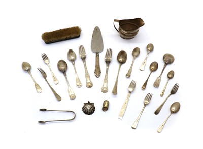 Lot 10 - A collection of Victorian and later silver flatware