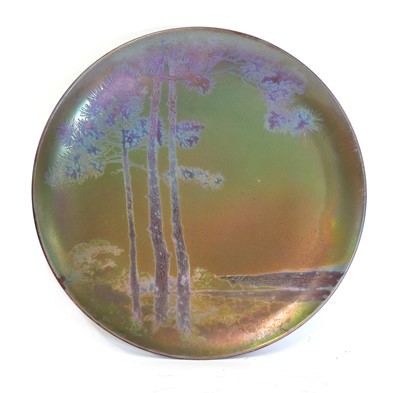 Lot 15 - A Clément Massier 'Golfe Juan' iridescent lustre charger