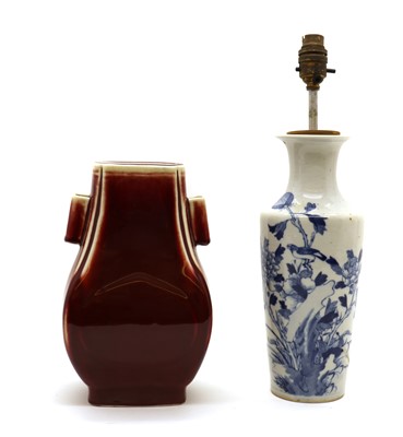 Lot 129 - A Chinese blue and white porcelain vase