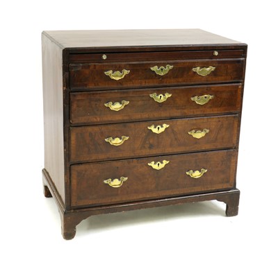 Lot 455 - A George III and later walnut bachelors chest