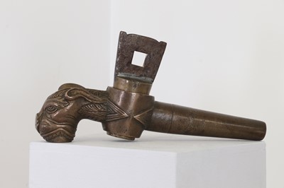 Lot 186 - A patinated bronze spout in Gothic style