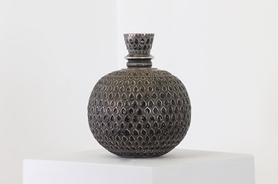 Lot 129 - A silver and enamelled hookah base