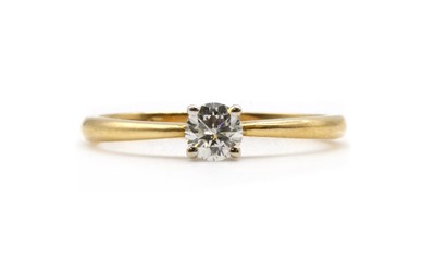 Lot 45 - An 18ct gold single stone diamond ring