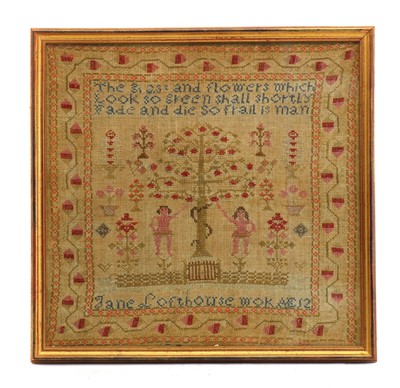 Lot 183 - A needlework sampler